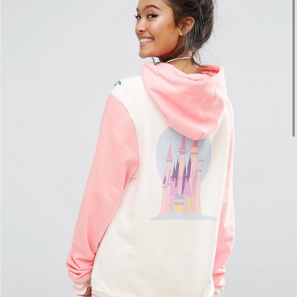Lazy Oaf rare Disney Cinderella hoodie with ruffle cute birds and castle - Picture 2 of 6
